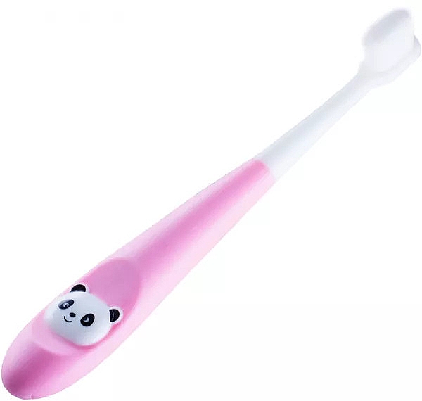 Детская зубная щетка из микрофибры, мягкая, розовая - Kumpan M06 Microfiber Toothbrush Kids — фото N1