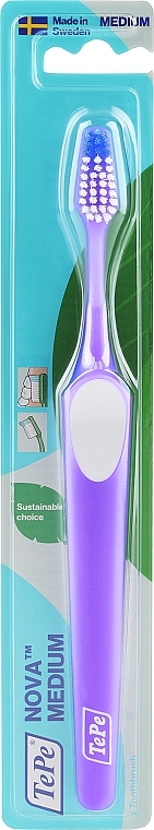 Зубная щетка, фиолетовая - TePe Medium Nova Toothbrush — фото N1