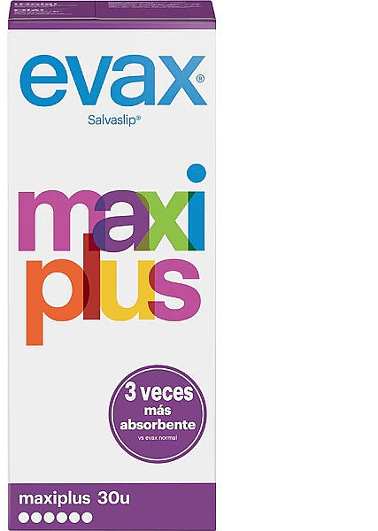 Ежедневные прокладки "Макси Плюс", 30шт - Evax Salvaslip — фото N1
