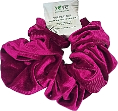 Вельветовая резинка для волос, фуксия - Yeye Velvet XXL — фото N1
