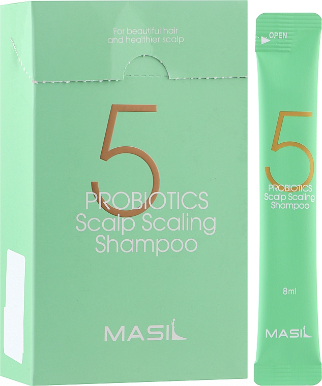 Шампунь для глубокого очищения кожи головы - Masil 5 Probiotics Scalp Scaling Shampoo (пробник) — фото N3