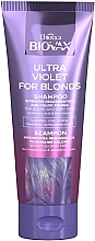 Интенсивно восстанавливающий тонирующий шампунь - Biovax Ultra Violet For Blonds Intensive Regeneration And Color Toninng Shampoo — фото N1