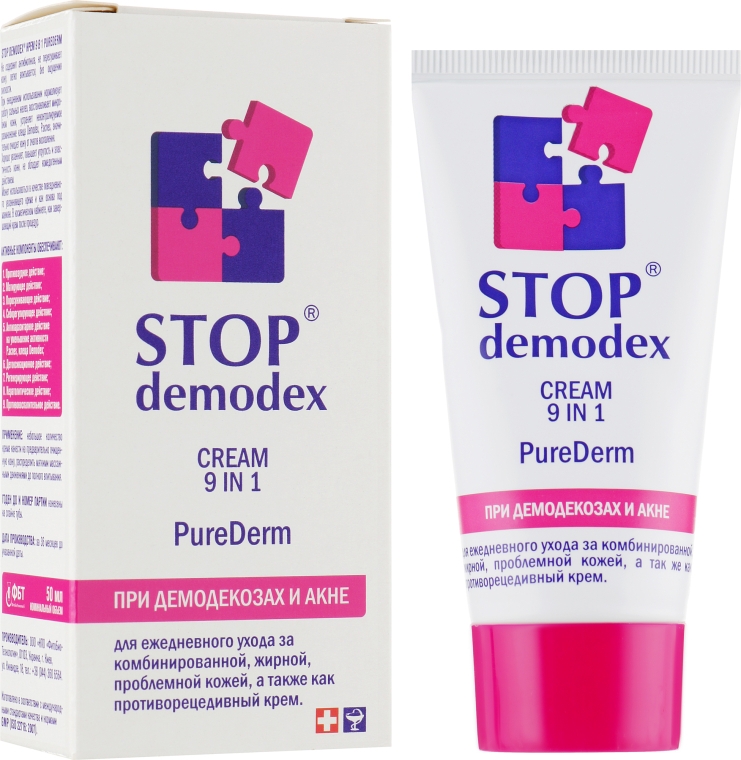 Крем "Pure Derm 9в1 Стоп Демодекс" - ФитоБиоТехнологии Stop Demodex