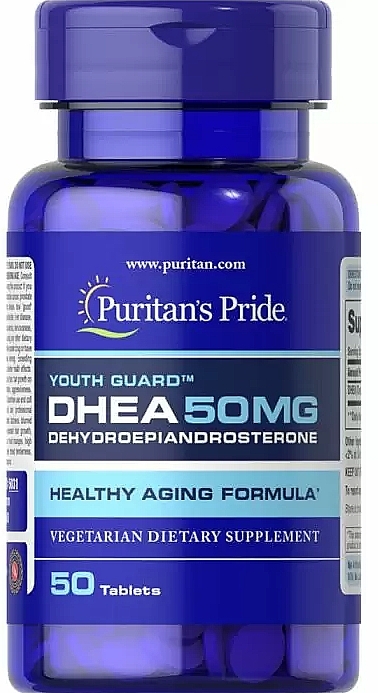 Дієтична добавка "Дегідроепіандростерон", 50 мг - Puritan's Pride DHEA — фото N1