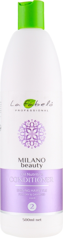Кондиціонер живильний для сухого волосся - La Fabelo Professional Milano Beauty Oil Nutritive Conditioner — фото N3