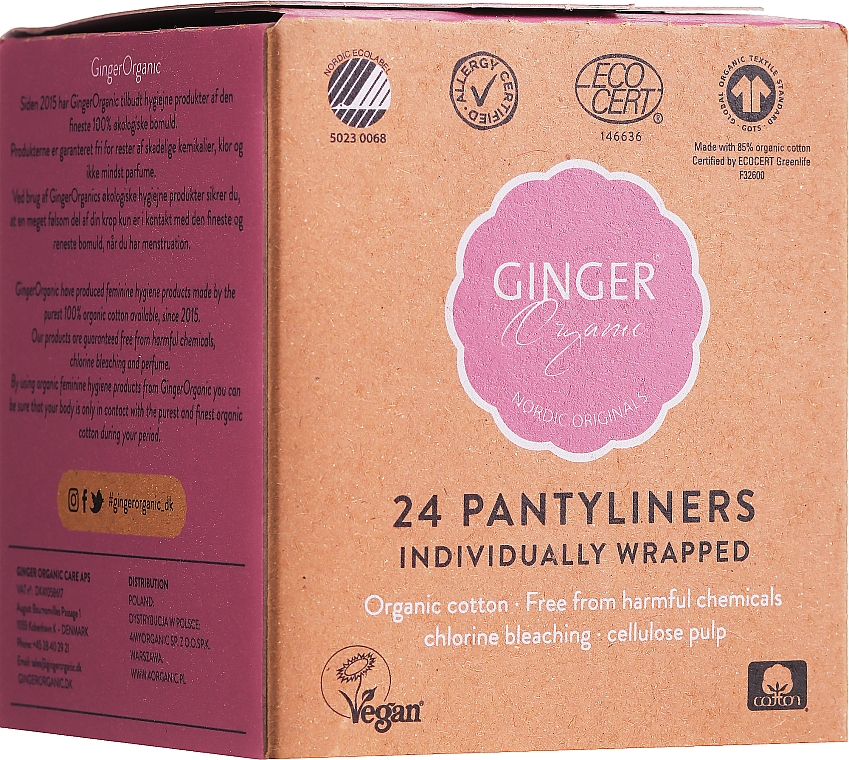 Щоденні прокладки, 24 шт - Ginger Organic