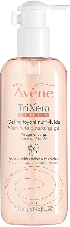 Гель очищувальний і живильний для обличчя і тіла - Avene Trixera Nutrition Nettoyant Nutri-Fluide — фото N1