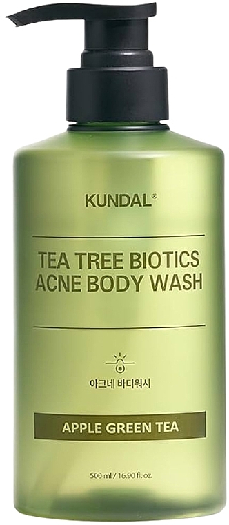 Гель для душа "Зеленое яблоко и чай" - Kundal Tee Tree Bioticts Acne Body Wash Apple Green Tea — фото N1