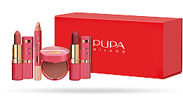 Духи, Парфюмерия, косметика Набор - Pupa My Fabulous Beauty Box Glamourose (eye/sh/1.15g + blush/1.15g + lipstick/2х3.5g)