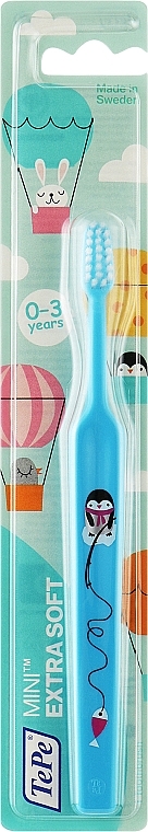 Дитяча зубна щітка "Mini Extra Soft", блакитна - TePe — фото N2