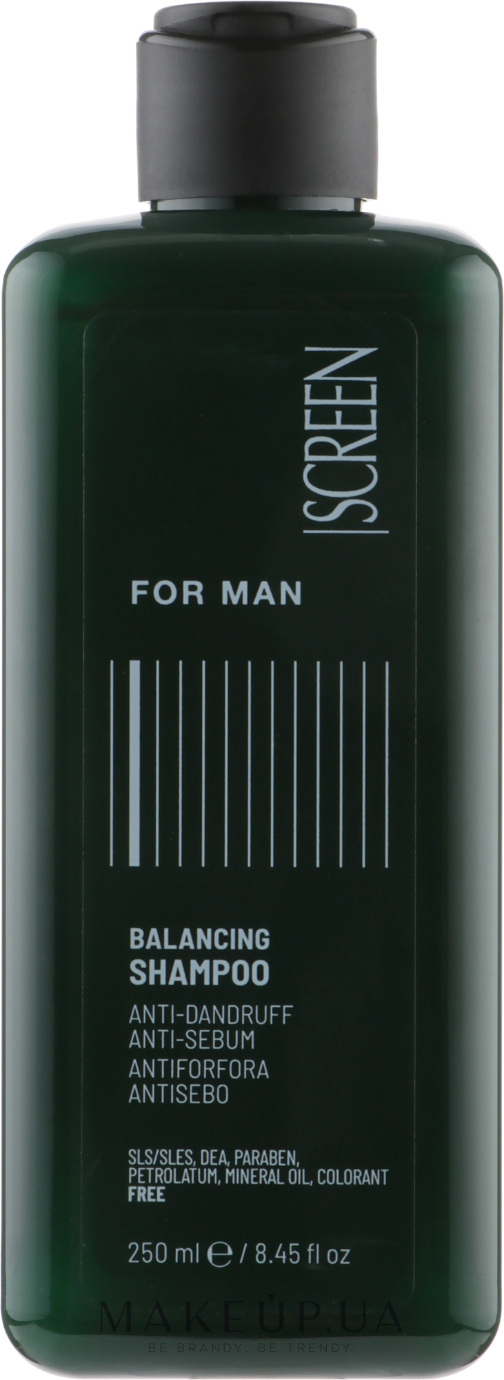 Чоловічий шампунь балансувальний проти лупи й себореї - Screen For Man Balancing Shampoo — фото 250ml