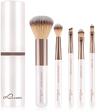 Набір пензлів для макіяжу, 5 шт. - Luvia Cosmetics Macchiato Travel Brush Set — фото N2