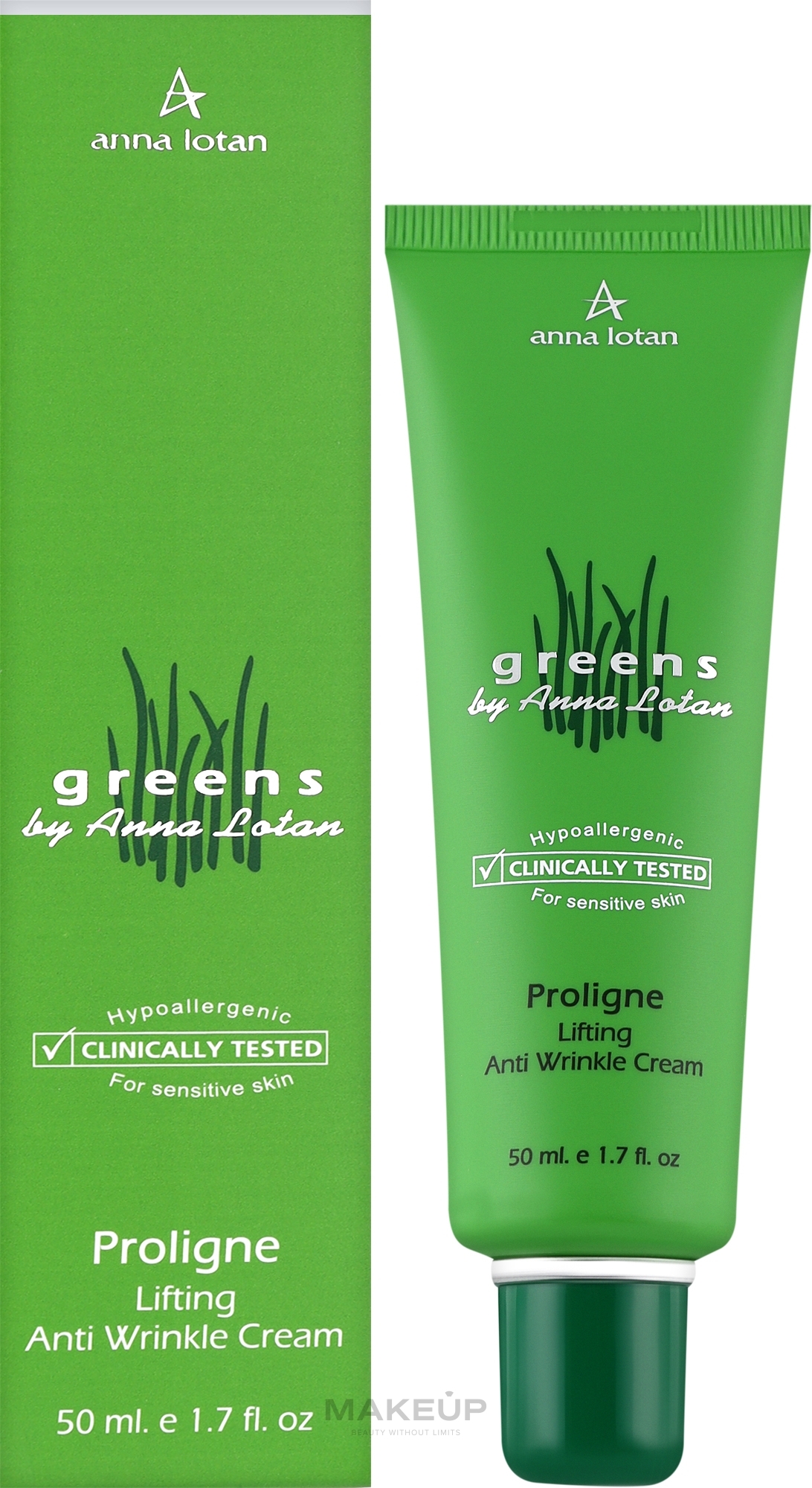 Пролін ліфтинг-крем проти зморшок - Anna Lotan Greens Proligne Lifting Anti Wrinkle Cream — фото 50ml