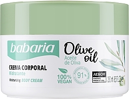 Парфумерія, косметика Крем для тіла 100% оливкова олія - Babaria Olive Oil Nourishing Body Cream