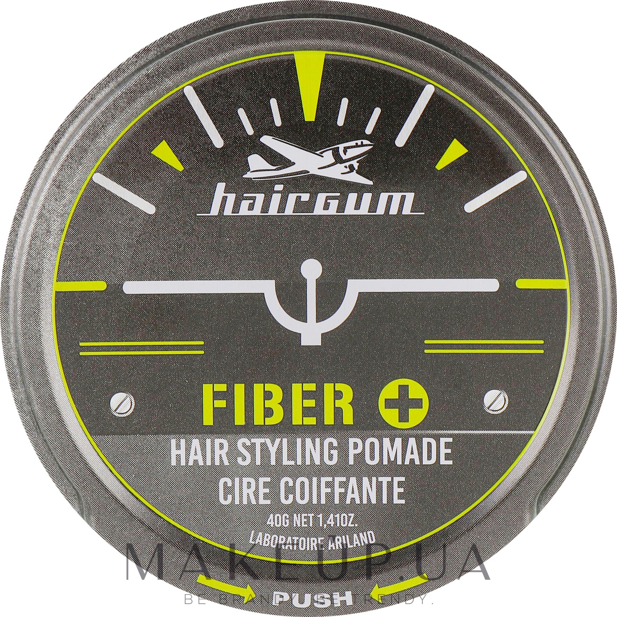 Помада для стайлинга на водяой основе - Hairgum Fiber+ Hair Styling Pomade — фото 40g