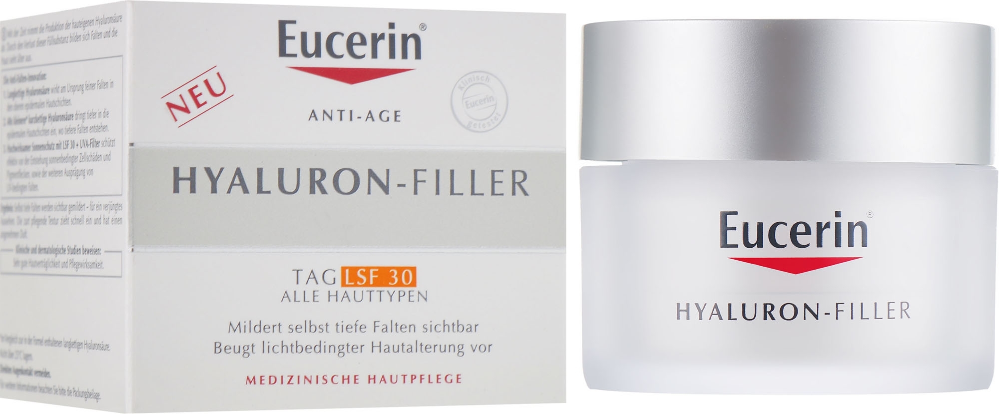 Дневной крем против морщин для всех типов кожи - Eucerin Hyaluron Filler SPF 30 — фото 50ml