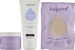 Набір - Kokoso Baby Newborn Essentials Kit (oil/70g + b/wash/200ml + sponge + bag) — фото N2
