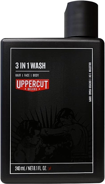 Набор - Uppercut Deluxe Matte Pomade + 3 in 1 Wash Duo(shp/240g + h/pomade/100g) — фото N2