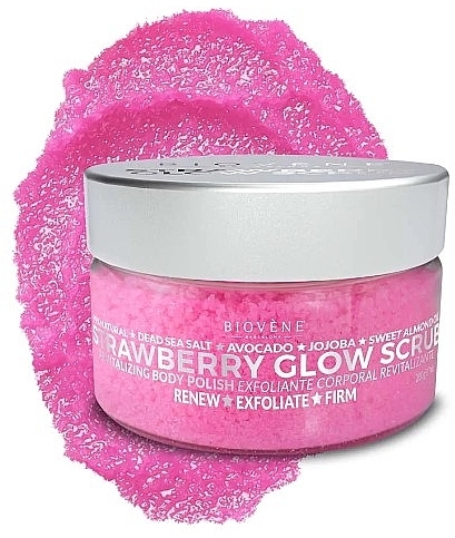 Полуничний скраб для тіла - Biovene Strawberry Glow Scrub — фото N1
