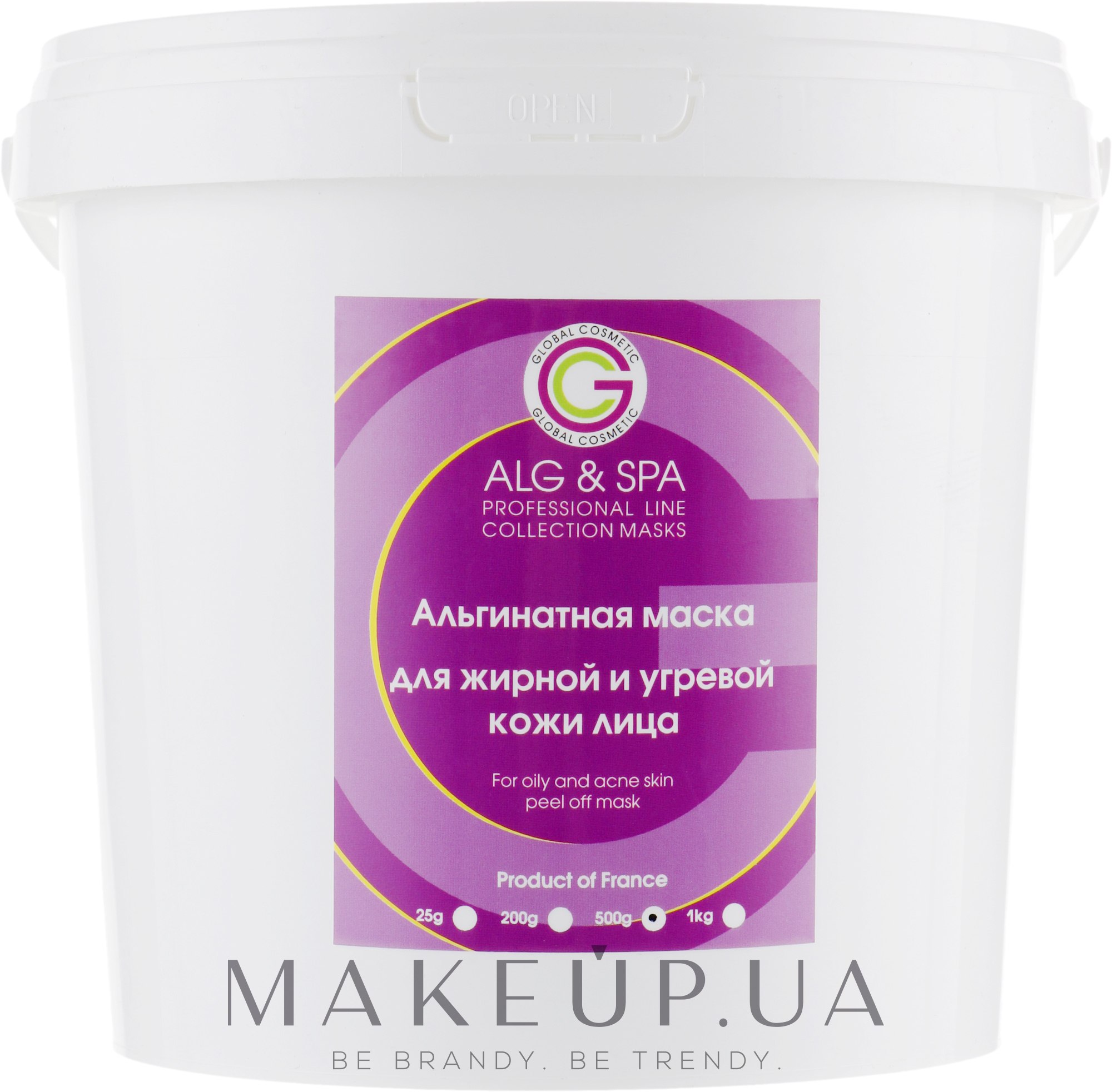 Альгінатна маска для жирної і вугревої шкіри - ALG & SPA Professional Line Collection Masks For Oily And Acne Skin Peel Off Mask — фото 500g