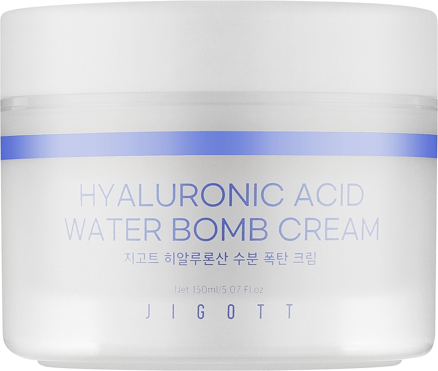 Зволожувальний крем для обличчя з гіалуроновою кислотою - Jigott Hyaluronic Acid Water Bomb Cream — фото N1