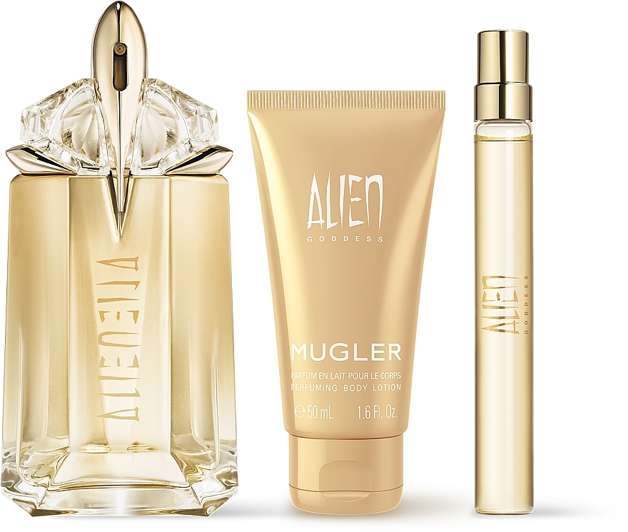 Mugler Alien Goddess - Набір (edp/60ml + edp/mini/10ml + b/lot/50ml) — фото N2