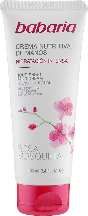 Крем для рук - Babaria Rosehip Oil Intense Hydration Hand Cream — фото N1