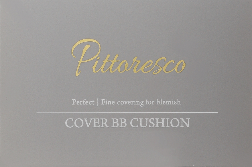 Кушон для лица с полуматовым финишем - Pittoresco Cover BB Cushion — фото N2