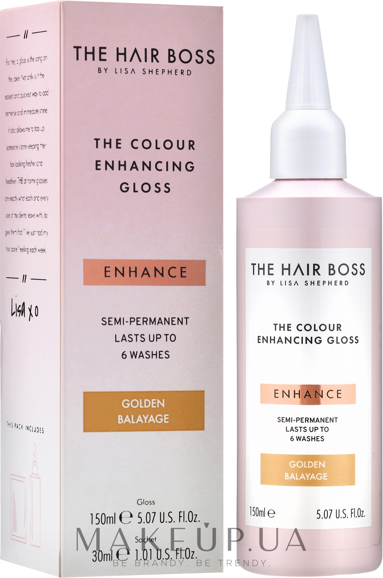 Усилитель цвета, для золотых тонов - The Hair Boss Colour Enhancing Gloss Golden Balayage — фото 150ml