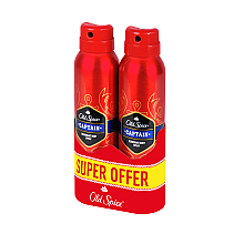 Духи, Парфюмерия, косметика Аэрозольный дезодорант, 2x150ml - Old Spice Captain Deodorant Spray