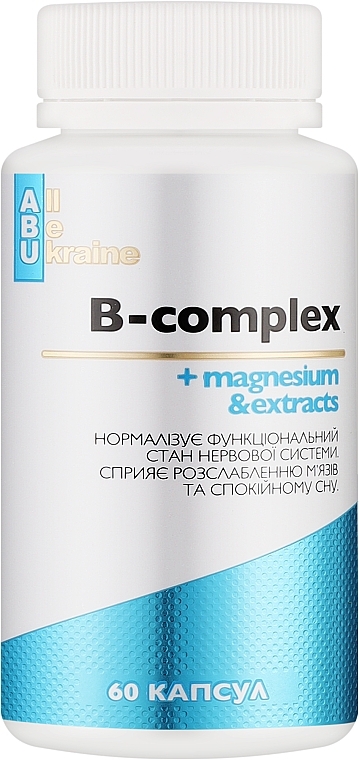 Пищевая добавка "Комплекс витаминов группы B с магнием" - All Be Ukraine B-complex + Magnesium — фото N1