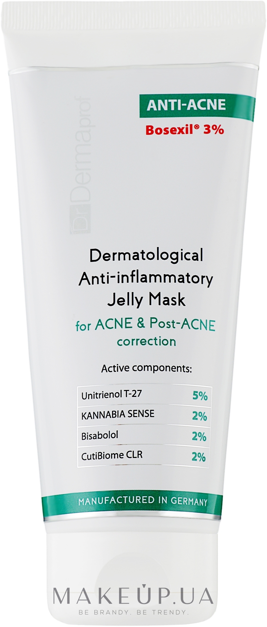 Дерматологічна протизапальна маска-желе - Dr. Dermaprof Anti-Acne Dermatological Anti-inflammatory Jelly Mask For Acne & Post-Acne Correction — фото 200ml