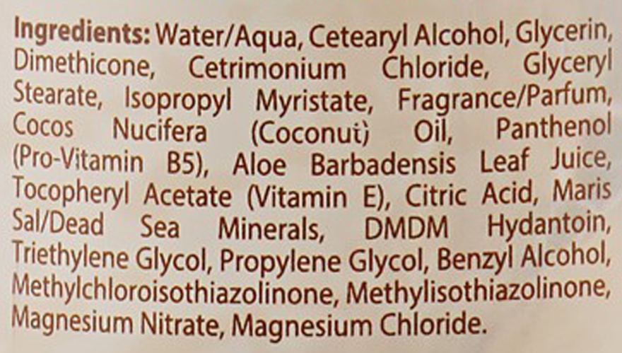 Кондиционер с минералами Мертвого моря и кокосовым маслом - Dead Sea Collection Coconut Mineral Conditioner — фото N3