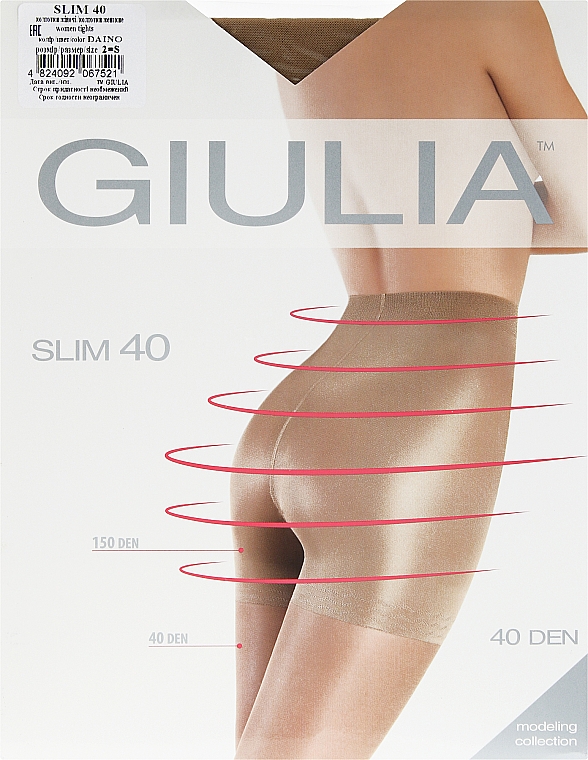 Колготки для жінок "Slim" 40 den, daino - Giulia — фото N1