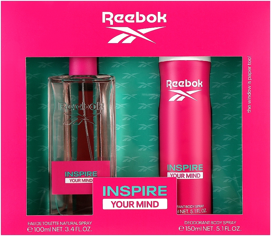 Reebok Inspire Your Mind - Набор (edt/50ml + deo/250ml) — фото N1