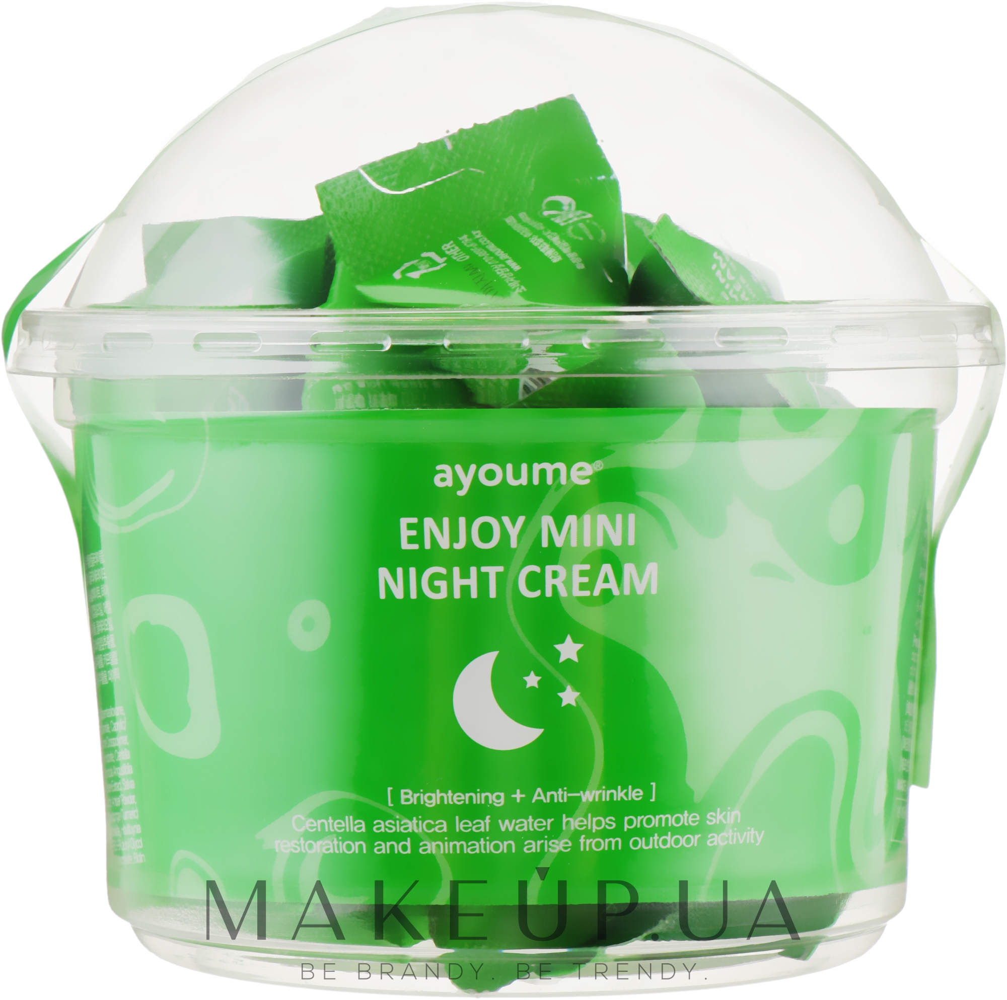 Нічний крем для обличчя з центелою азіатською - Ayoume Enjoy Mini Night Cream — фото 30x3g