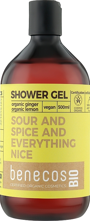 Гель для душа - Benecos Shower Gel Organic Ingwer & Zitrone — фото N1