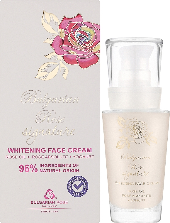 Крем отбеливающий с маслом и конкретом розы - Bulgarian Rose Signature Whitening Face Cream — фото N2