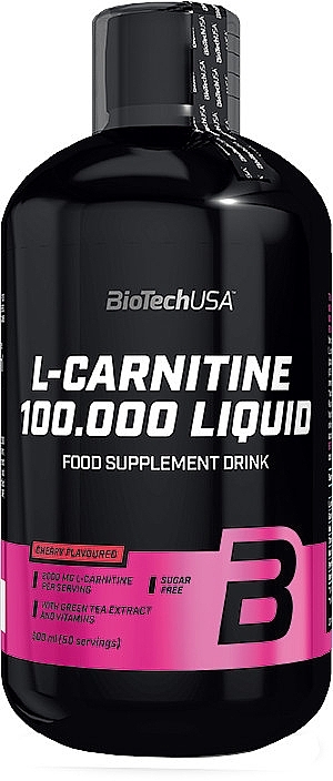 Жидкий жиросжигатель L-карнитин "Яблоко", 500 мг - BiotechUSA L-Carnitine Liquid — фото N1