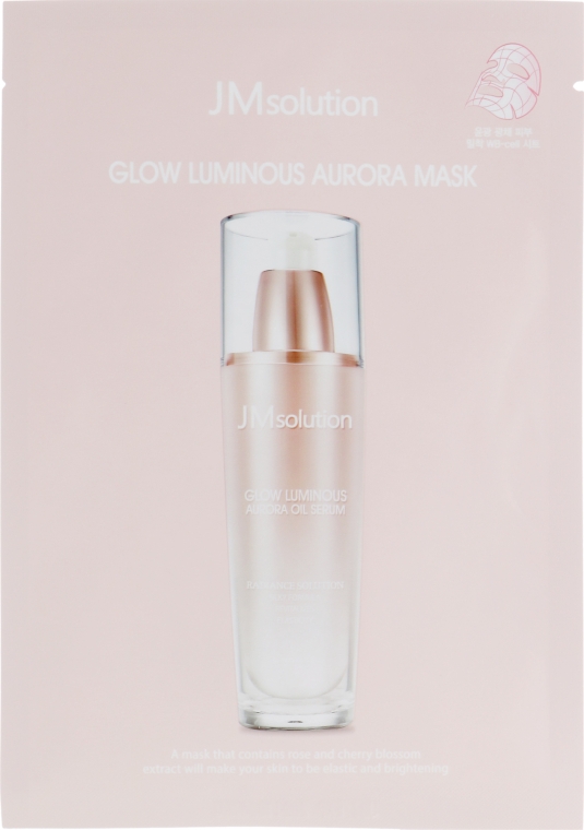 Тканинна маска з перлами і трояндою - JM Solution Glow Luminous Aurora Mask — фото N2