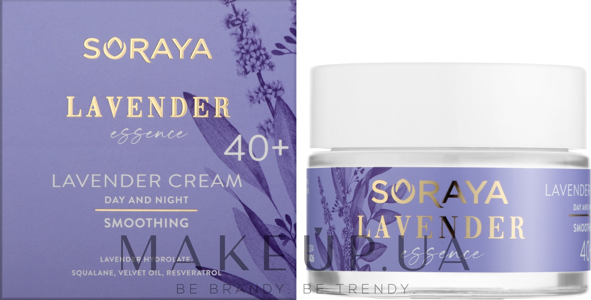 Розгладжувальний крем для обличчя з лавандою, 40+ - Soraya Lavender Essence — фото 50ml