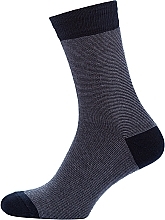 Парфумерія, косметика Шкарпетки чоловічі високі RT1311-002, смужки, синьо-сірі - ReflexTex