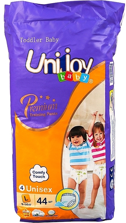 Ультратонкие трусики-подгузники Premium Pants 44 шт L 9-14 кг - Unijoy — фото N1