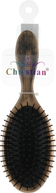 Щетка для волос, CR-4260, черно-золотая - Christian — фото N1
