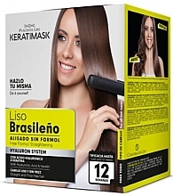 Парфумерія, косметика Набір для випрямлення волосся, 6 продуктів - Placenta Life Keratimask Straightening Kit