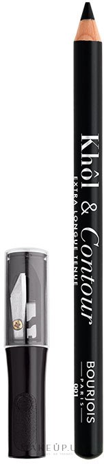 Олівець для повік, з точилкою - Bourjois Khol & Contour Extra-Long Wear — фото 01 - Noir-issime