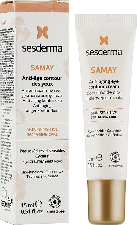 Антивіковий крем для зони навколо очей - SesDerma Laboratories Samay Anti-Ageing Cream For Eye — фото N2