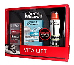 Парфумерія, косметика Набір - L'Oreal Paris Men Expert Vita Lift Hydra Sensitive (cr/50ml + after/sh/w/100ml + deo/150ml)