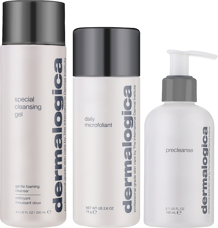 УЦЕНКА Набор - Dermalogica Best Cleanse + Glow (oil/150ml + clean/gel/250ml + clean/powder/74g) * — фото N2