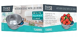 Кухонные весы с чашей - Teesa Kitchen Scale With 1.8 L Bowl TSA0805 — фото N2